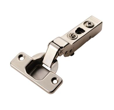 Click Here To Enlarge This Photo Of H4&period;100&period;35&period;20 Fingertip Design Half Overlay Soft Close Hinge &lpar;C85B6A6F&rpar; Bright Nickel Plate