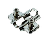 P4&period;100&period;35&period;02 Fingertip Design 2mm Mounting Plate with Euro Screw - Bright Zinc Plated