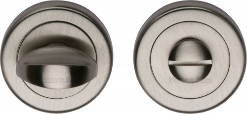 Click Here To Enlarge This Photo Of V0678-SN Heritage Brass Thumbturn & Emergency Release Satin Nickel Finish