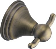 CAM-HOOK-MA M&period;Marcus 'Cambridge' Double Robe Hook Antique Bronze Finish