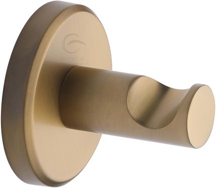 Click Here To Enlarge This Photo Of OXF-HOOK-SB M&period;Marcus 'Oxford' Robe Hook &lpar;One Piece&rpar; Satin Brass Finish