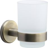 OXF-TUMBLER-MA M&period;Marcus 'Oxford' Single Tumbler Holder with Glass Antique Bronze Finish