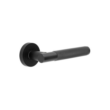 Click Here To Enlarge This Photo Of JV850MB Frelan Hardware 'Bari' Matt Black Knurled Lever on Rose
