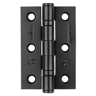 Click Here To Enlarge This Photo Of HIN1322&sol;7MB - Carlisle Brass Eurospec 76mm x 51mm x 2mm Ball Bearing Hinges Grade 7 &lpar;40kg&rpar; Matt Black