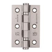 HIN1322&sol;7SN - Carlisle Brass Eurospec 76mm x 51mm x 2mm Ball Bearing Hinges Grade 7 &lpar;40kg&rpar; Satin Nickel