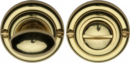 Click Here To Enlarge This Photo Of V1015-PB Heritage Brass Thumbturn & Emergency Release Polished Brass Finish