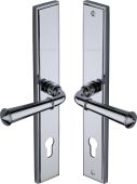 MP1932&period;LH-PC Heritage Brass 92mm Multi-Point Door Handle Lever Lock Colonial LH Design Polished Chrome finish
