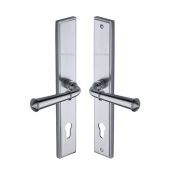 MP1932&period;RH-SC Heritage Brass 92mm Multi-Point Door Handle Lever Lock Colonial RH Design Satin Chrome finish