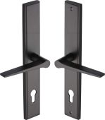 MP4189&period;LH-MB Heritage Brass 92mm Multi-Point Door Handle Lever Lock Gio LH Design Matt Bronze finish