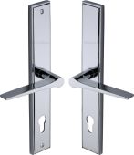 MP4189&period;RH-PC Heritage Brass 92mm Multi-Point Door Handle Lever Lock Gio RH Design Polished Chrome finish