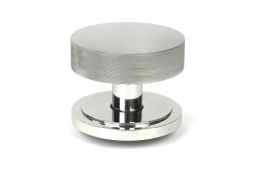 46767 From the Anvil Polished Marine SS &lpar;316&rpar; Brompton Centre Door Knob &lpar;Art Deco&rpar;