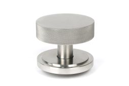46771 From the Anvil Satin Marine SS &lpar;316&rpar; Brompton Centre Door Knob &lpar;Art Deco&rpar;