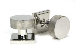 46809 From the Anvil Polished Marine SS &lpar;316&rpar; Brompton Mortice&sol;Rim Knob Set &lpar;Square&rpar;