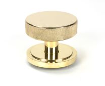 50827 From the Anvil Polished Brass Brompton Centre Door Knob &lpar;Art Deco&rpar;