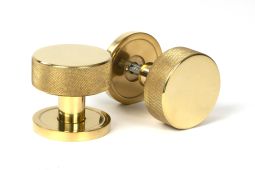50835 From the Anvil Polished Brass Brompton Mortice&sol;Rim Knob Set Knob &lpar;Plain&rpar;