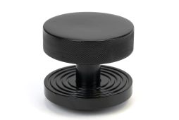 46756 From the Anvil Black Brompton Centre Door Knob &lpar;Beehive&rpar;