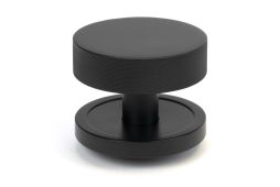 46758 From the Anvil Matt Black Brompton Centre Door Knob &lpar;Plain&rpar;