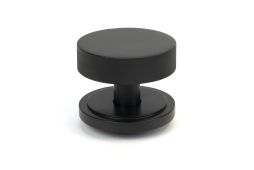46759 From the Anvil Matt Black Brompton Centre Door Knob &lpar;Art Deco&rpar;