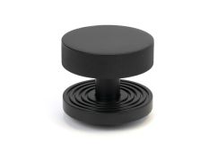 46760 From the Anvil Matt Black Brompton Centre Door Knob &lpar;Beehive&rpar;