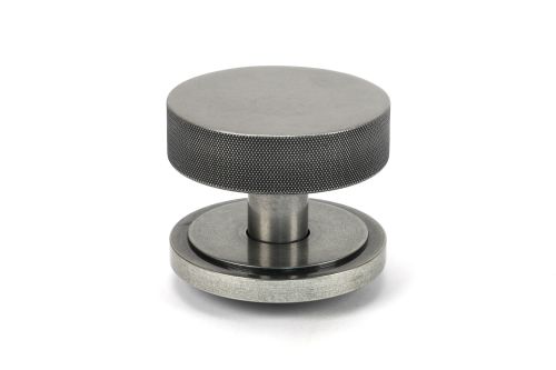 Click Here To Enlarge This Photo Of 46763 From the Anvil Pewter Brompton Centre Door Knob &lpar;Art Deco&rpar;