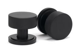 46799 From the Anvil Matt Black Brompton Mortice&sol;Rim Knob Set &lpar;Art Deco&rpar;