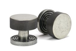 46804 From the Anvil Pewter Brompton Mortice&sol;Rim Knob Set &lpar;Beehive&rpar;