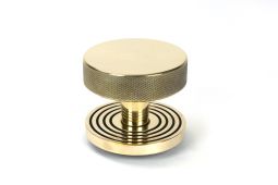 46736 From the Anvil Aged Brass Brompton Centre Door Knob &lpar;Beehive&rpar;