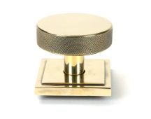 46737 From the Anvil Aged Brass Brompton Centre Door Knob &lpar;Square&rpar;