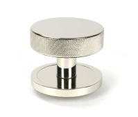 46742 From the Anvil Polished Nickel Brompton Centre Door Knob &lpar;Plain&rpar;
