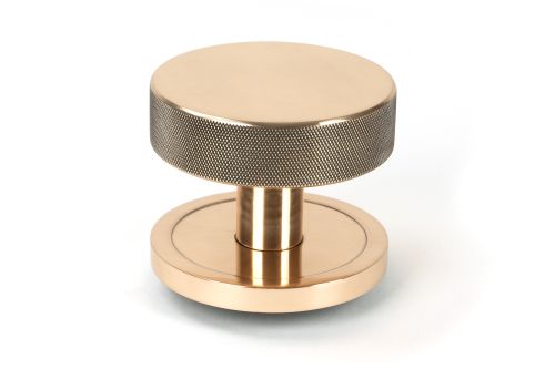 Click Here To Enlarge This Photo Of 46750 From the Anvil Polished Bronze Brompton Centre Door Knob &lpar;Plain&rpar;