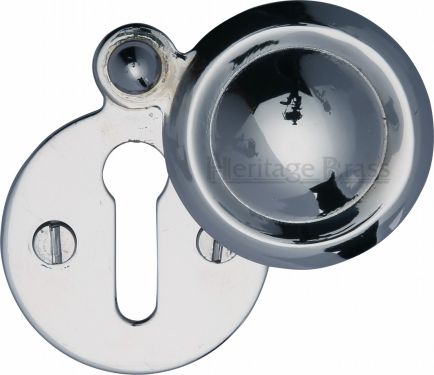 Click Here To Enlarge This Photo Of V1020-PC Heritage Brass Covered Keyhole Round Polished Chrome Finish