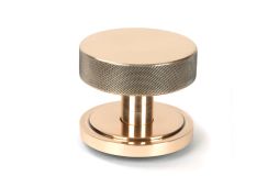 46751 From the Anvil Polished Bronze Brompton Centre Door Knob &lpar;Art Deco&rpar;