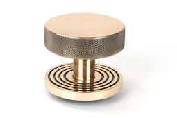 46752 From the Anvil Polished Bronze Brompton Centre Door Knob &lpar;Beehive&rpar;