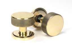 46775 From the Anvil Aged Brass Brompton Mortice&sol;Rim Knob Set &lpar;Art Deco&rpar;