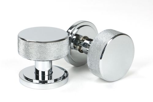 Click Here To Enlarge This Photo Of 46779 From the Anvil Polished Chrome Brompton Mortice&sol;Rim Knob Set &lpar;Art Deco&rpar;