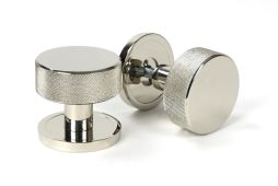 46782 From the Anvil Polished Nickel Brompton Mortice&sol;Rim Knob Set &lpar;Plain&rpar;