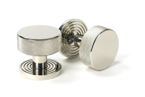 Click Here To Enlarge This Photo Of 46784 From the Anvil Polished Nickel Brompton Mortice&sol;Rim Knob Set &lpar;Beehive&rpar;