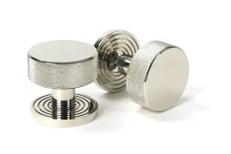 46784 From the Anvil Polished Nickel Brompton Mortice&sol;Rim Knob Set &lpar;Beehive&rpar;