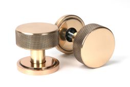 46791 From the Anvil Polished Bronze Brompton Mortice&sol;Rim Knob Set &lpar;Art Deco&rpar;