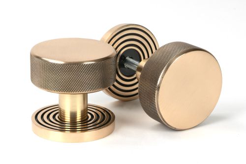 Click Here To Enlarge This Photo Of 46792 From the Anvil Polished Bronze Brompton Mortice&sol;Rim Knob Set &lpar;Beehive&rpar;