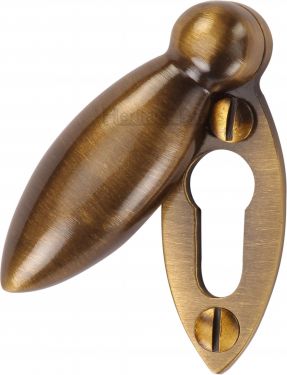 Click Here To Enlarge This Photo Of V1022-AT Heritage Brass Covered Keyhole Oval Antique Brass Finish