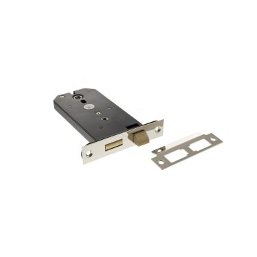Click Here To Enlarge This Photo Of Atlantic - ALKHZBPN 6" Horizontal Mortice Bathroom Lock - Polished Nickel