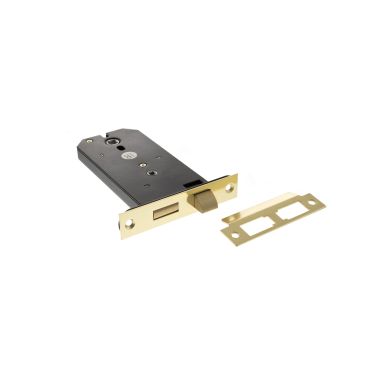 Click Here To Enlarge This Photo Of Atlantic - ALKHZBPB 6" Horizontal Mortice Bathroom Lock - Polished Brass
