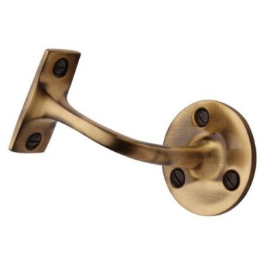 Click Here To Enlarge This Photo Of V1030 76-AT Heritage Brass Handrail Bracket 3" Antique Brass Finish