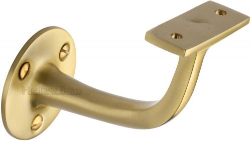 Click Here To Enlarge This Photo Of V1030 76-SB Heritage Brass Handrail Bracket 3" Satin Brass Finish
