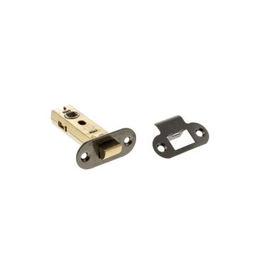Click Here To Enlarge This Photo Of Atlantic - ALRCE3BN Fire Rated CE Tubular Mortice Latch &lpar;Radius&rpar; 3" - Black Nickel