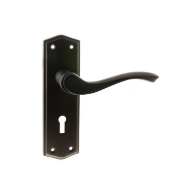 Click Here To Enlarge This Photo Of Atlantic - OE178KUDB Old English 'Warwick' Lock Levers on Backplate - Urban Dark Bronze