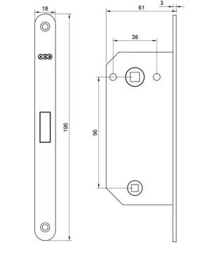 Click Here To Enlarge This Photo Of AGB2XT25WCMB - AGB Polaris 2XT Magnetic Latch &sol; Bathroom Lock &lpar;35mm backset&rpar; - Matt Black