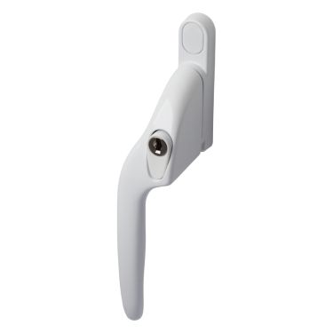Click Here To Enlarge This Photo Of EH10L Left Hand Locking Cranked Espagnolette Window Handle - White &lpar;EH10L-LH-WH&rpar;