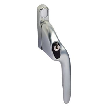 Click Here To Enlarge This Photo Of EH10L Right Hand Locking Cranked Espagnolette Window Handle - Satin Chrome &lpar;EH10L-RH-SC&rpar;